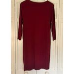 Eileen Fisher maroon tencel jersey vneck dress size M Photo 3