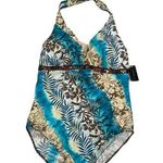 Lane Bryant Venezia Sport One Piece Tropical Swim One Piece Halter NWT Photo 0