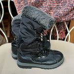 Khombu  Faux Fur Trim Snow Boots Black Size‎ 9 Photo 4