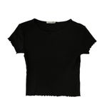 Reformation  Women's XS Black Cropped Lowen Tee Short Sleeve Casual Top Photo 6