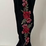 Wild Diva NWOT | women’s rose floral embroidered heeled knee high boots size 7.5 Photo 0