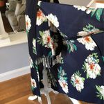 Boutique  Floral Navy open back wrap summer dress size Medium Photo 9