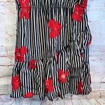 Madewell  Dress Womens 6 Ruffle Wrap Dress Candied Orchids Striped Floral career Photo 2