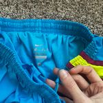 Nike  Women's Blue and Yellow Athletic Shorts Photo 2