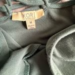 Kori  America‎ Blue Green Ruffled Tiered Mini Dress Size Medium Stretchy Boho Photo 8