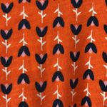 Boden Phoebe Jersey Tulip Dress Short Sleeve Pullover Floral Orange Navy Size 8L Photo 7