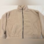 American Eagle Outfitters Cream Sherpa Jacket Photo 1