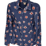 Duluth Trading Sidewinder Vented Outdoor Shirt Womens M Blue Floral Nylon Size M Photo 0