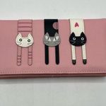 Pink Cat Wallet Zipper Closure Photo 0