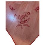 Women's Floral Scarf 100% Nylon Multipurpose Vintage Head Neck Tie Red 25X26” Photo 1