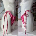 Pretty Little Thing Pink Snake Print Adjustable String Tie Bikini Bottoms 12 Photo 2