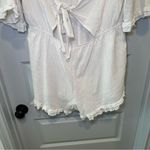 SheIn Curve White V Neck Tie Cutout Short Sleeve Romper size 2XL Photo 6