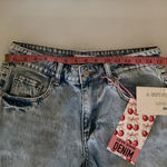 Love Soho Baggy Bermuda Denim Shorts Sz 5 Women’s Low Rise Distressed Raw NWT Blue Photo 7