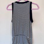 N: Philanthropy Black White Striped Ruched Mini Dress Womens S Nautical Ruched Photo 11