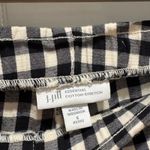 J.Jill  Essential Cotton Stretch Gingham Cropped Pants Petite Size 6 Black White Photo 1