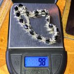 Natural Black Spinel Sterling Silver Tennis Bracelet Photo 5