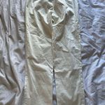 Uniqlo Like new:  cream colored elastic waist cotton slacks Photo 2