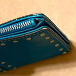 Michael Kors  leather wallet, teal blue, studded 7”x4” Photo 12