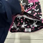 Playboy NWT  bra and boyshort set in black and pink with a bunny and heart print Photo 1