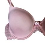 Jessica Simpson Lace Push Up Bra Womens 36B Pink Romantic Coquette Underwire Photo 1