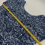 Adrianna Papell Stretch Sequin Blue Silver Mini Dress Cocktail Party New Years Photo 3