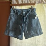 Hudson Jeans Hudson Utility Short Spring Indigo Blue Lyocell Denim Belt Tie Waist NWT Size 24 Photo 2