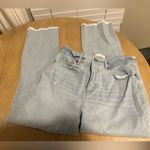 Loft light color jeans 26/2 frayed high waisted Photo 11