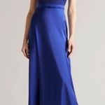 Ted Baker  Dress Dark Blue Ivena Asymmetric Knit Bodice w/ Satin Skirt Sz 12 NWT Photo 0