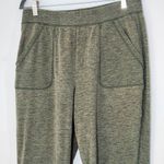 Isaac Mizrahi Live Olive Green Knit Joggers Size Medium Casual Green Joggers Photo 2