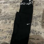 Nike  Black Mid Rise Crop Mesh Panel Leggings Size XS Photo 3