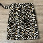 J.Crew Women’s Skirt High Waste Leopard Print Black Brown Satin Lined Sz 0 Photo 7