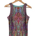 London Times  Tank Maxi Dress Double Slits size 8 Sleeveless Paisley Colorful Photo 2