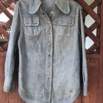 Vintage gray suede shirt Size 12 Photo 0