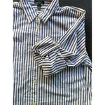 Lauren Ralph Lauren Jeans Co. Womens XL Button Up Shirt Stripe Top Blue White Photo 5