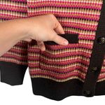 Trina Turk Striped 100% Merino Wool Cardigan Sweater Preppy Womens Size Large Photo 1