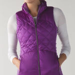 Lululemon down for a run vest in tender violet size 12 puffy and zippable Photo 0