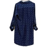 The Limited  Blue Casual Long Sleeve Dress with Cuffed Sleeves and Notched Collar Photo 2
