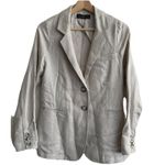 Peruvian Connection  Belda Blazer Jacket Lyocell Linen Cream Classic Western 2 Photo 2