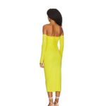 NWT "Not Yours To Keep" Sunny Ribbed Midi Dress Yellow Size XXS Photo 1