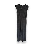 Adrianna Papell  Womens Romper Sz L Black White Pants‎ Ruffle Sleeveless Photo 2