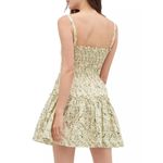 Hill House Home Beatrice Nap Dress Basketweave Vine Yellow Medium Smocked Mini Photo 5