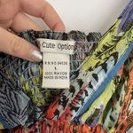 Cute Options colorful sheer rayon dress maxi dress v Photo 3