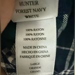 Rails  Hunter Plaid Flannel Button Down Shirt Forest Green Navy White Size Large Photo 7