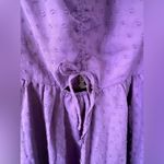 Exlura  NWT Swiss Dot Sheer Puff Long Peasant Sleeve Ruched Front Mini Dress S Photo 6