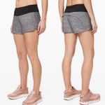 Lululemon Run Times Short II 4" Heather Lux Black Grey Shorts Womens 4 Photo 1