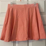 SO Adorable coral & white striped ‎ skater skirt. EUC Photo 0