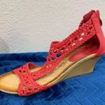 Spring Step ❤Z01- PATRIZIA by  Woven Zip Back Sandals coral color Photo 7