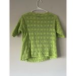 Vintage Designer Studio Green Crochet Button Up Sweater Size Small Rave Festival Photo 1