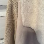 fab'rik  Mixed Media Knit Jacket in Cream and Tan Fur Shrug M/L Photo 1