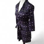 Y2K. VTG. A.P.N.Y RETRO ALL OVER PRINT GRAPHIC DRESS SMALL. Purple Photo 4